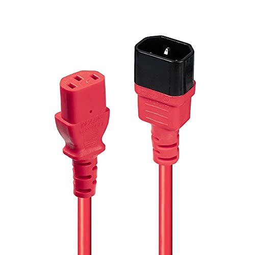 LINDY IEC Verlängerungskabel 1m – C19 Auf C20, 16A, Rot Für Server & Industrie