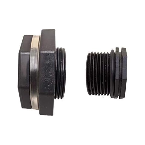 1" Drain Valve Plug Kit for Rain Barrels, Tuff Stuff, Rubbermaid Water Tanks, Behrens Steel Tanks, Tubs, Pools Cover