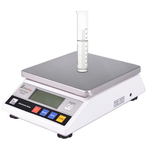 SurmountWay High Precision Digital Scale - 6kg x 0.1g, Accurate for Lab, Industrial, Commercial & Kitchen Use