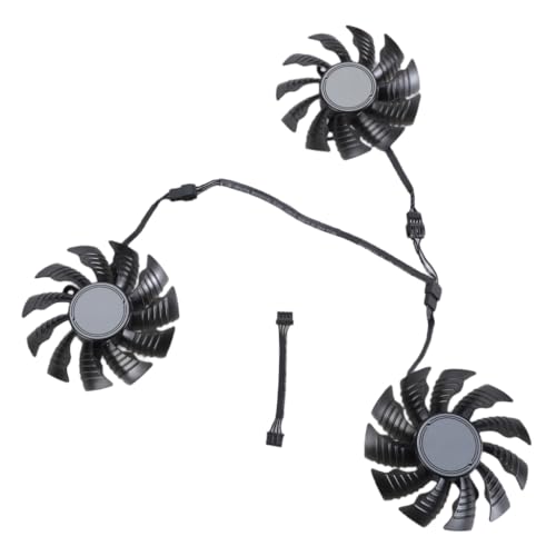 Ddujbtp Ventilador de refrigeración de tarjeta gráfica de 82 mm T129215BU de 4 pines DC12V para 3070TI 3080 3090, rendimiento óptimo en juegos de PC