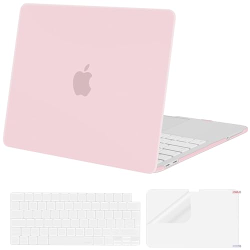 Coque MacBook Neo 13 Puce A18 Pro rigide haut de gamme finition quartz rose mat