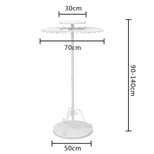 Perchero de metal para bufandas con soporte giratorio, organizador multifuncional de pie para exhibición de cinturón de corbata, solución de almacenamiento en el armario