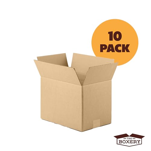 Image of The Boxery 22 inchx22 inchx22 inch Corrugated Cardboard Boxes 10-Pack | Durable ECT 32 Corrugated Shipping Boxes for Mailing, Packing, Moving, and Storage - Recyclable and Made in the USA
