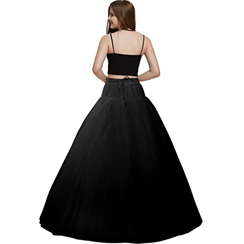 Women A-line Petticoat Floor Length Wedding Petticoat Crinoline Underskirt Slips Ball Gown Skirt2