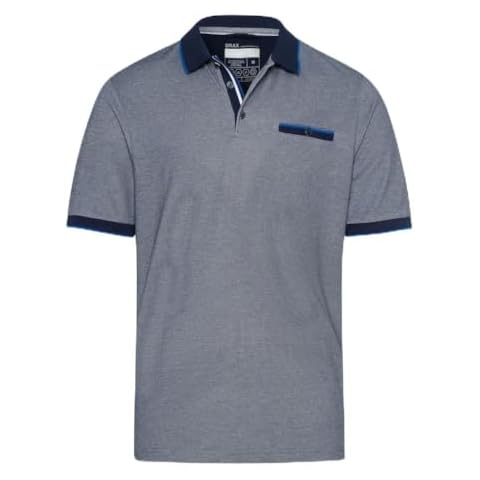 BRAX Men's Petter Polo Shirt in Two-Tone Cover