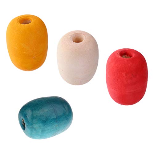 FLAMEER 4pcs Colorful PVC Swimming Pool Safety Rope Float Marker Fishing Anchor, Float Ball - 4 Colors