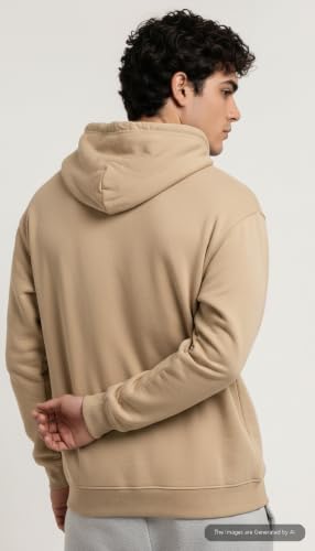 Image of FYLTR Men's Graphic Printed Fleece Hooded Sweatshirt with Kangaroo Pocket | Full Sleeve Pullover Hoodie for Medium to Heavy Winter