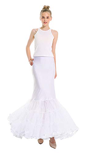 Women's Mermaid Fishtail Crinoline Petticoat Floor Length Wedding Underskirt Trumpet Crinoline for Mermaid Wedding Dress2