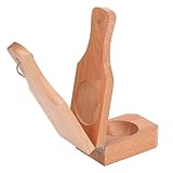 DOITOOL Manuelle Tostones Presse aus Holz mit Ergonomischem Griff Faltbarer Plantain Smasher für Knusprige Kochbananen Hängendes Küchengerät zum Einfachen Zubereiten von Tostones und