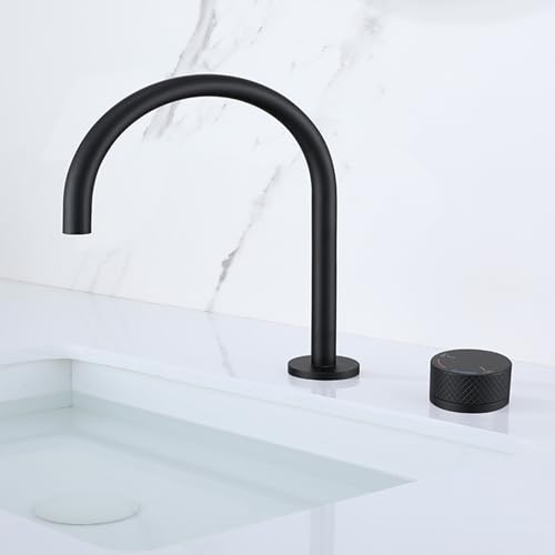 Mitigeur de salle de bain robinet lavabo chromé 2 trous à bec rotatif haut