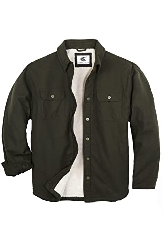 Champ Horse Men's Sherpa Lined Flannel Quilted Jacket Long Sleeve