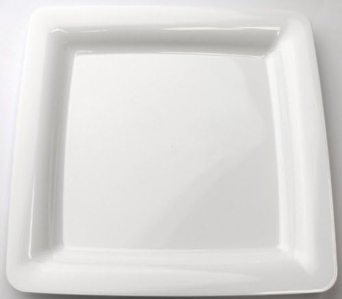 Mozaik20 White Plastic Square Plates 23cm