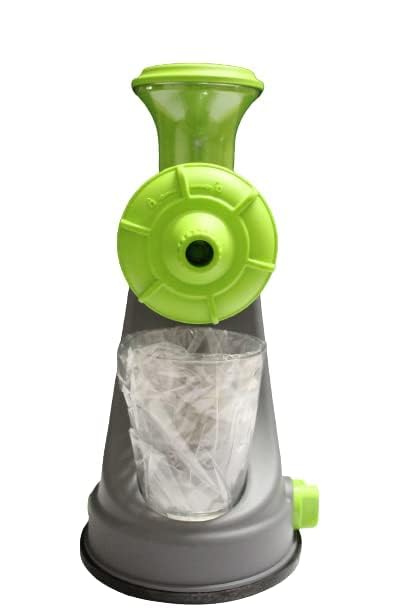 APEX Fruit & Vegetable Steel Handle Juicer - Vacuum Locking System, Shake & Smoothies Travel Juicer, Multicolor Bundled with Wike Cleaning Cloth