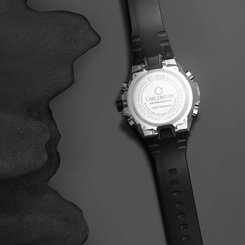 Image of Carlington Digital Sports Watch, Alarm, Stopwatch, Calendar, Water-Resistant, Shock-Resistant, Back Light Display Watch for Men
