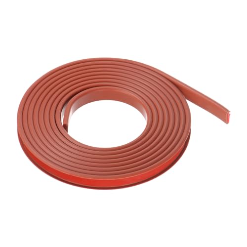 sourcing map U-förmiges Kantenband, 15/32 Zoll x 9,8 Fuß (12 mm x 3000 mm), Selbstklebender Flexibler TPE-Furnierkantenkantenschutz für die Reparatur von Möbeln, Schränken und Tischen, braun