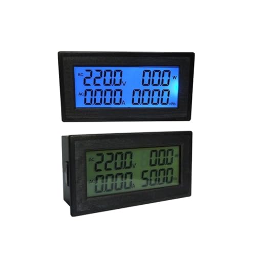 LCD デジタル AC 電圧計 60-500V AC 20A 100A パワー エネルギー アナログ 電圧計 電流 アンプ ボルト メーター 周波数 (カラー: AC100A (オープンクローズ))