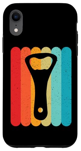 Coque pour iPhone XR Décapsuleur en forme de silhouette rétro vintage des années 80