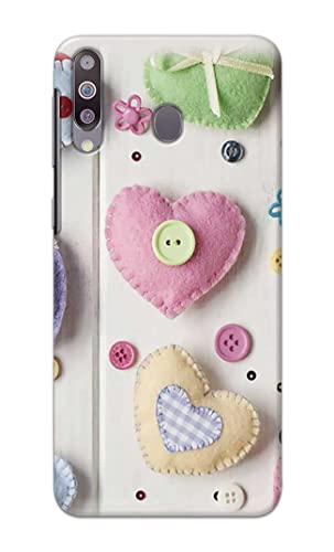 Image of PRINTFIDAA Heart Shape Hard Back Cover for Samsung Galaxy M30 / Samsung A40s, SM-M305F / DS Back Cover -(P6) KAT1010