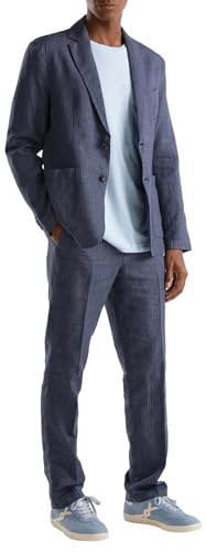 United Colors of Benetton Giacca 2UTAUW014, Blu 901, 44 Uomo