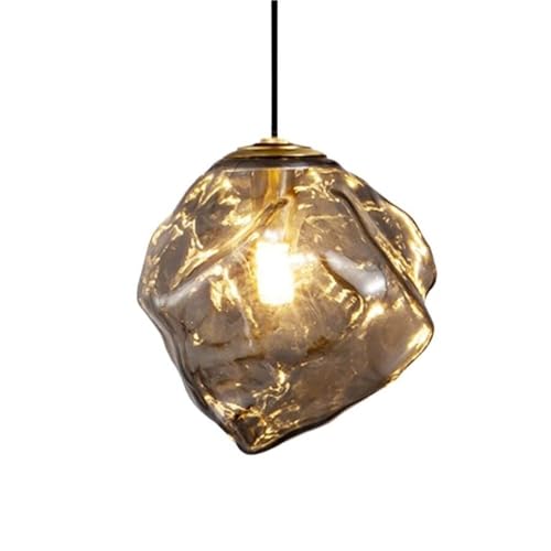 Suspension îlot de cuisine réglable en verre gris pour ambiance de chambre