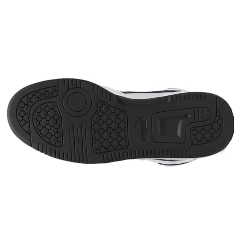Image of PUMA Womens Rebound Layup Mid Shoes, Puma White /Puma Black /Puma Team Gold 8 Medium
