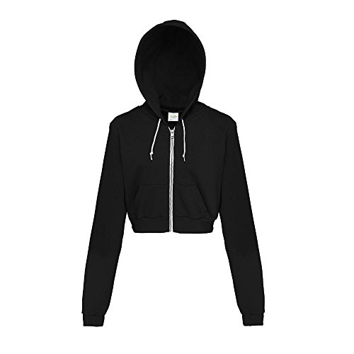 Preisvergleich Produktbild Just Hoods - Bauchfreie Kapuzenjacke für Damen / Jet Black, M