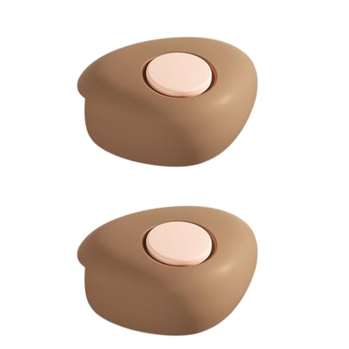 TOYANDONA Protectores de Esquinas de Silicona para 2 Piezas Color Café Adhesivo Resistente Protección para Muebles Mesas y Campanas Extractoras Seguridad Infantil Hogar