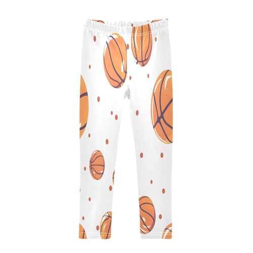 Bolaz Toddler Girls Leggings Printed Yoga Pants Leggings Yellow Basketball for Kids