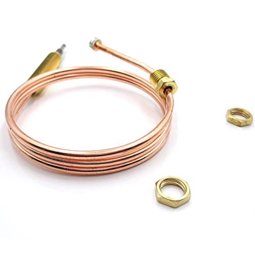Earth Star Universal Gas Thermoelement 0,6 Meter Länge verwendet auf BBQ Grill oder Fire Pit Heizung oder Gas Durchlauferhitzer M8 x 1 Ende Mutter und Kopf Spitze