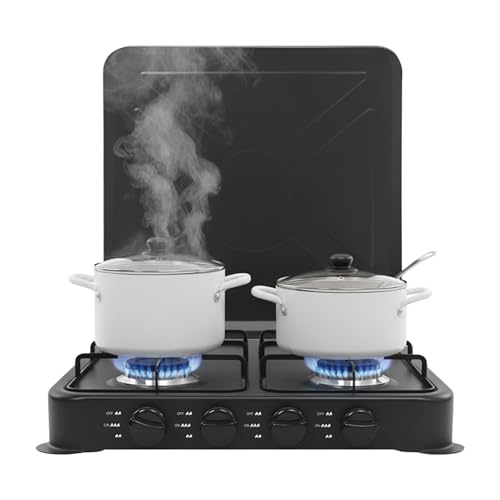 4 Burner Gas Camping Stove, 40,000 BTU...