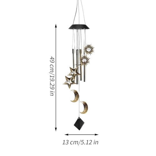 Carillons à vent solaires extérieur étanche pour décor jardin - 7