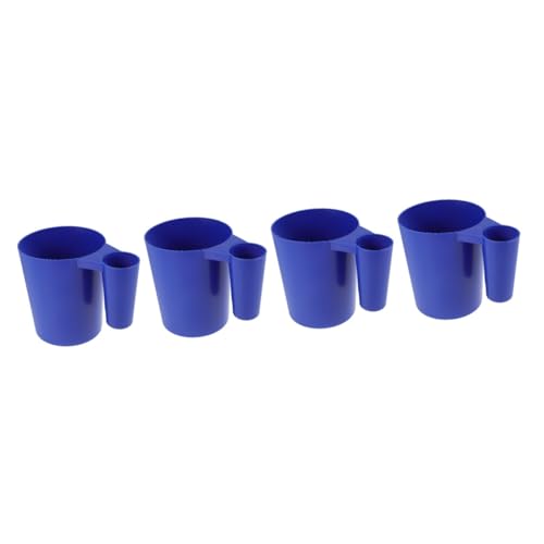 UKCOCO 4 Piezas Herramienta De Limpieza De Piscinas Piscina Infantil Hinchable Líquido Elementos Bañera Cestas Portátiles De Repuesto para Piscinas Agua Cuchara Bol Bien El Plastico Blue