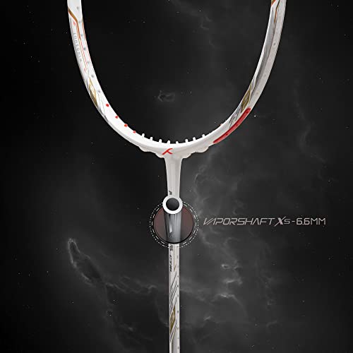 Image of Hundred Flutter S CTRL Carbon Fibre Strung Badminton Racket with Full Racket Cover for Intermediate Players