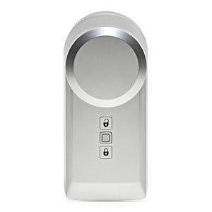 Homematic IP Smart Home Türschlossantrieb, silber, elektronisches Türschloss, Smart Lock nachrüstbar ohne Umbau, Türöffner steuerbar per App, Alexa & Google Assistant, 160556A0