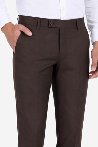 Image of Formal Pants for Men Office Wear - Premium Slim Fit Formal Trouser for Men, College Pant for Boys, Gents Bottom Formal wear for Office Meeting, Party, Gathering, Wedding