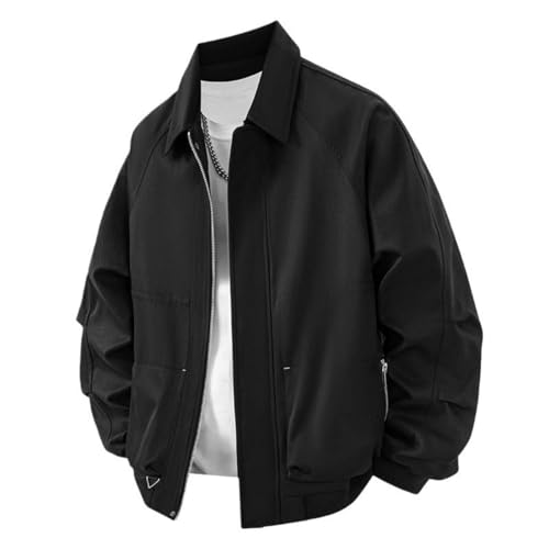 Veste de travail homme mi-saison blouson décontracté marron léger