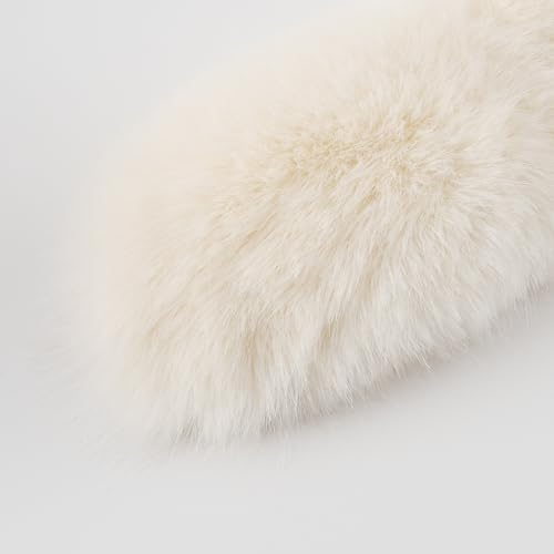 Gionforsy Faux Fur Shawl and Wrap for Women Winter Wedding Faux Fur Scarf for Bridal Bridesmaids3