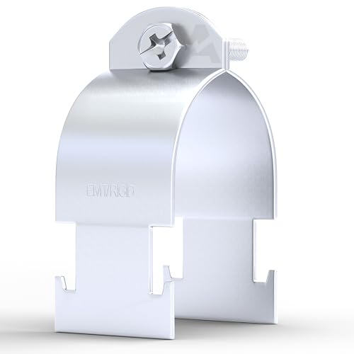 (Pack of 1) 2-1/2″ Rigid Conduit Clamp, Electrogalvanized Steel, Corrosion-Resistant, Fits Strut Channel, Electrical Conduit Mounting Hardware – Silver, 2-1/2 Inch Electrical Clamps