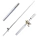 Jatzde Mini Portable Pocket Fish Rod Pen Aluminum Alloy Fishing Rod Pole Reel Combos （Silver）
