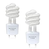 2pack 13Watts MLS13 GU35 3500K Soft White Spiral Light Bulb Replacement for Panasonic VQL5 Bathroom Exhaust Vent Fan,Compatible Maxlite mls13guww