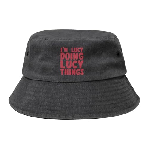 Qauirfe I'm Lucy Doing Lucy Things Fashion Cowboy Denim Fisherman Hat Outdoor Fishing Cap Sun