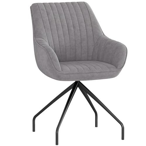 HOMCOM Sessel Drehbarer Loungesessel mit Armlehne, Samtoptik,...
