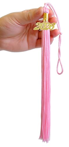 Image of 2026 Tassel Graduation,Pink Tassel 2026 for Grad Cap and Graduation Ceremony Accessory Decoration