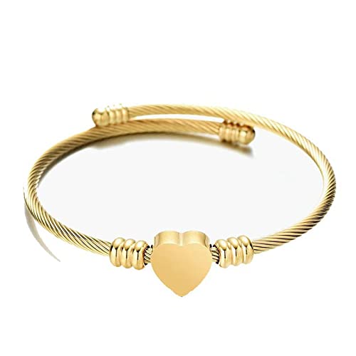 Bracelet jonc cœur Bysonglezai pour illuminer vos tenues décontractées