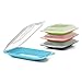 TATAY Ensemble de 4 Boîtes a Charcuterie Fresh MINI, Sans BPA, Réutilisable, Empilable, Passe au Lave-vaisselle et au Micro-ondes, Couleur assortie. Dimension 12 x 3,1 x 18 cm