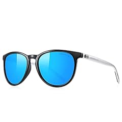 Black Frame/Blue Mirror Lens/Silver Temples