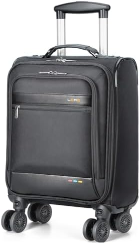 16 Inch Underseat Carry On Luggage with Wheels, Softside Small Pe...