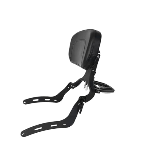 Sissy bar noir avec cadre d'accoudoir et dossier arrière pour moto Indian Chief Bobber