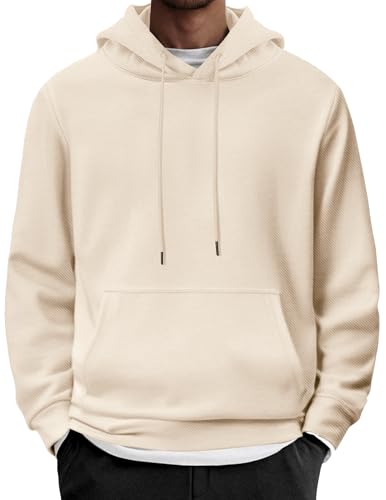Image of COOFANDY Mens Hoodie Long Sleeve Casual Pullover Hooded Sweatshirt Fashion Drawstring Hoodies with Pocket