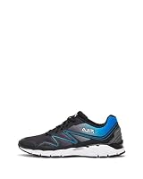 FILA Men's Panorama 9 Running Shoe, Black/Castlerock/Electric Blue, 12 US